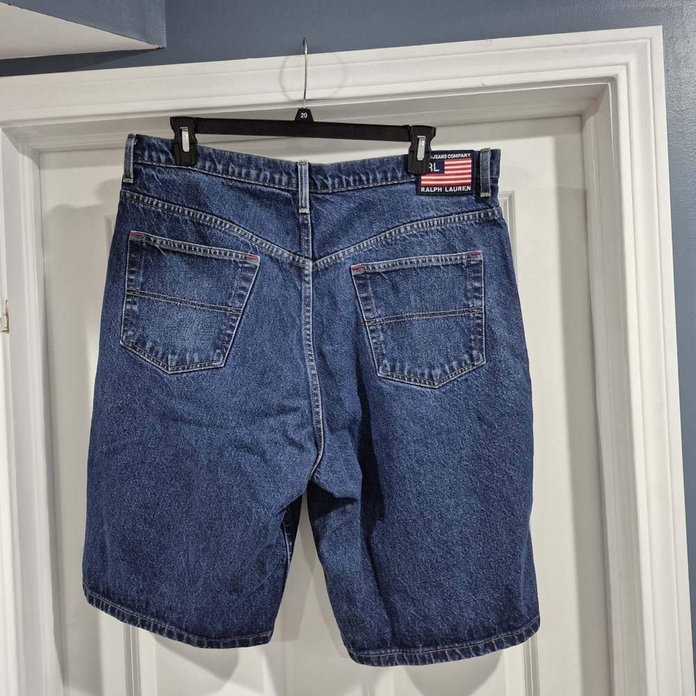 Vintage Polo Ralph Lauren Jeans Co. Shorts Mens 38 Jean Banner Jorts 90s Y2K
